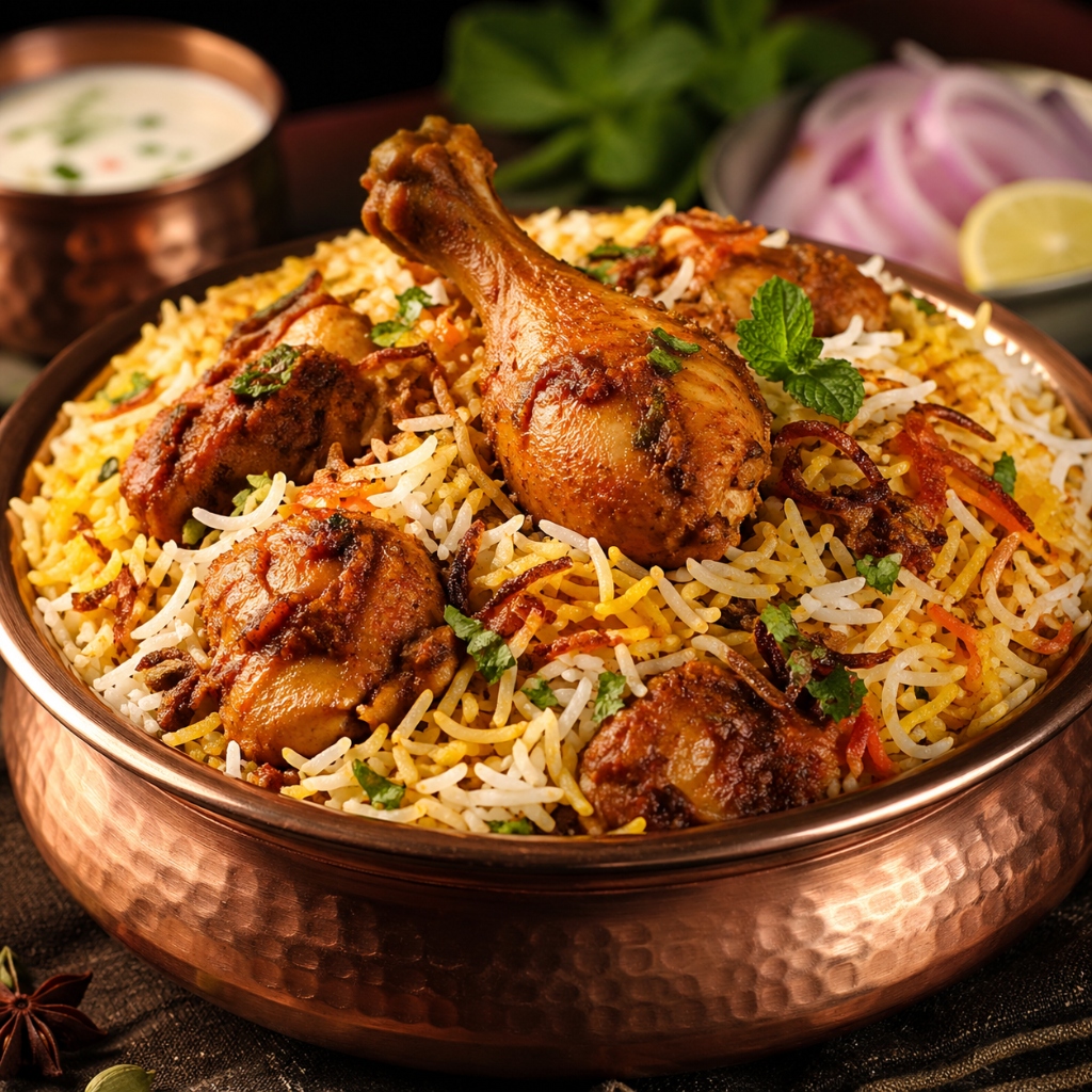 Hyderabadi Chicken Dum Biryani