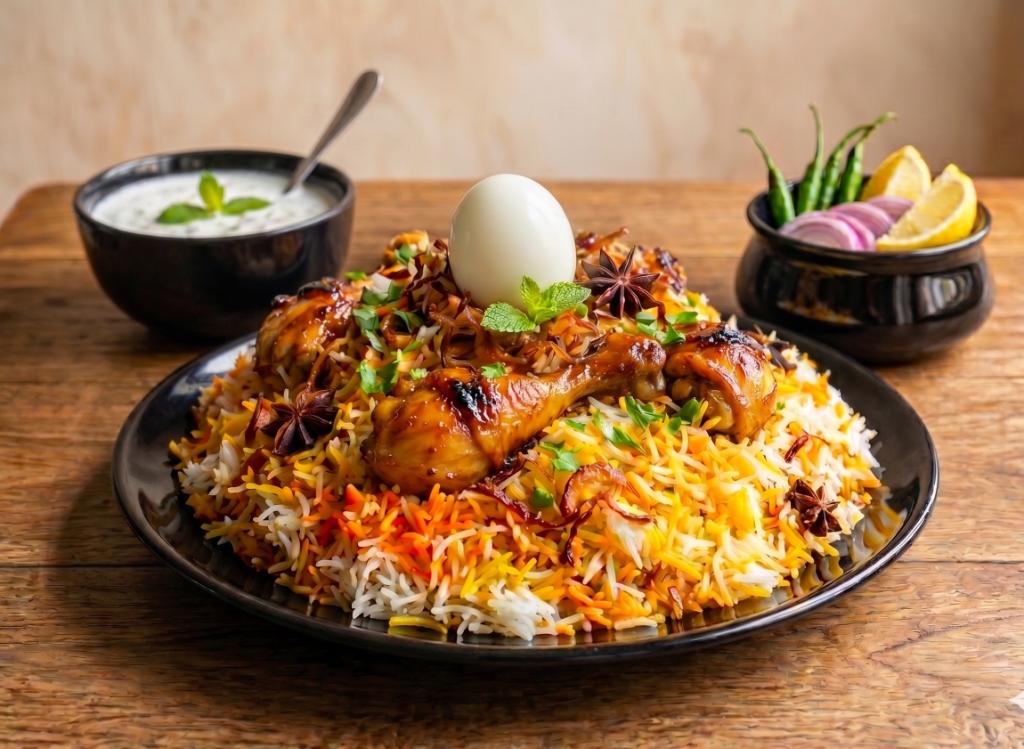 Hyderabadi Egg Dum Biryani